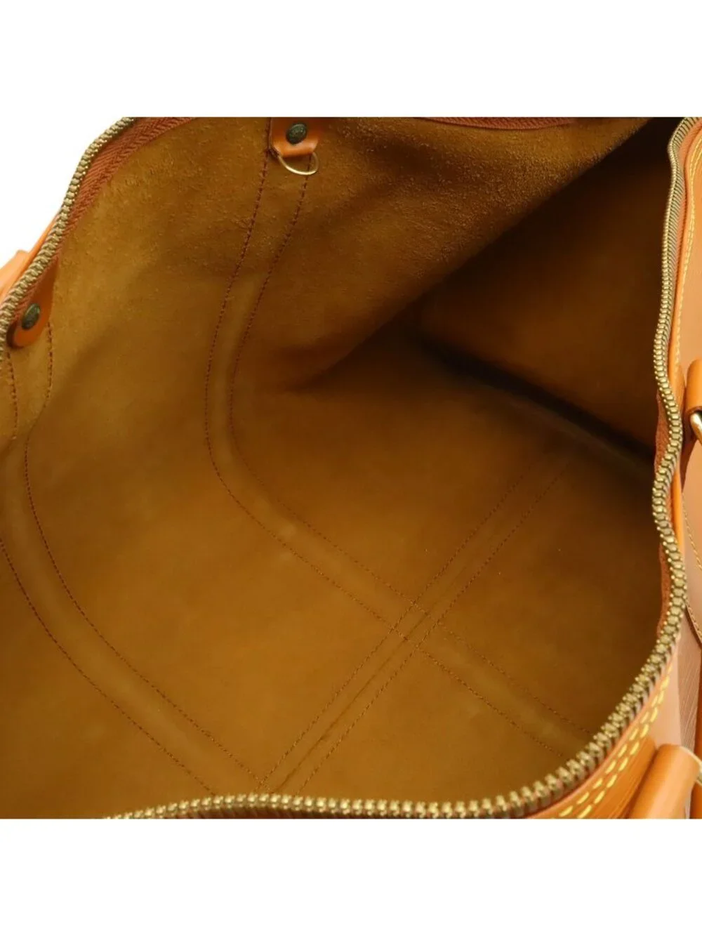 Louis Vuitton Epi Keepall 50 Boston Bag Purse Leather Cipango Gold Camel